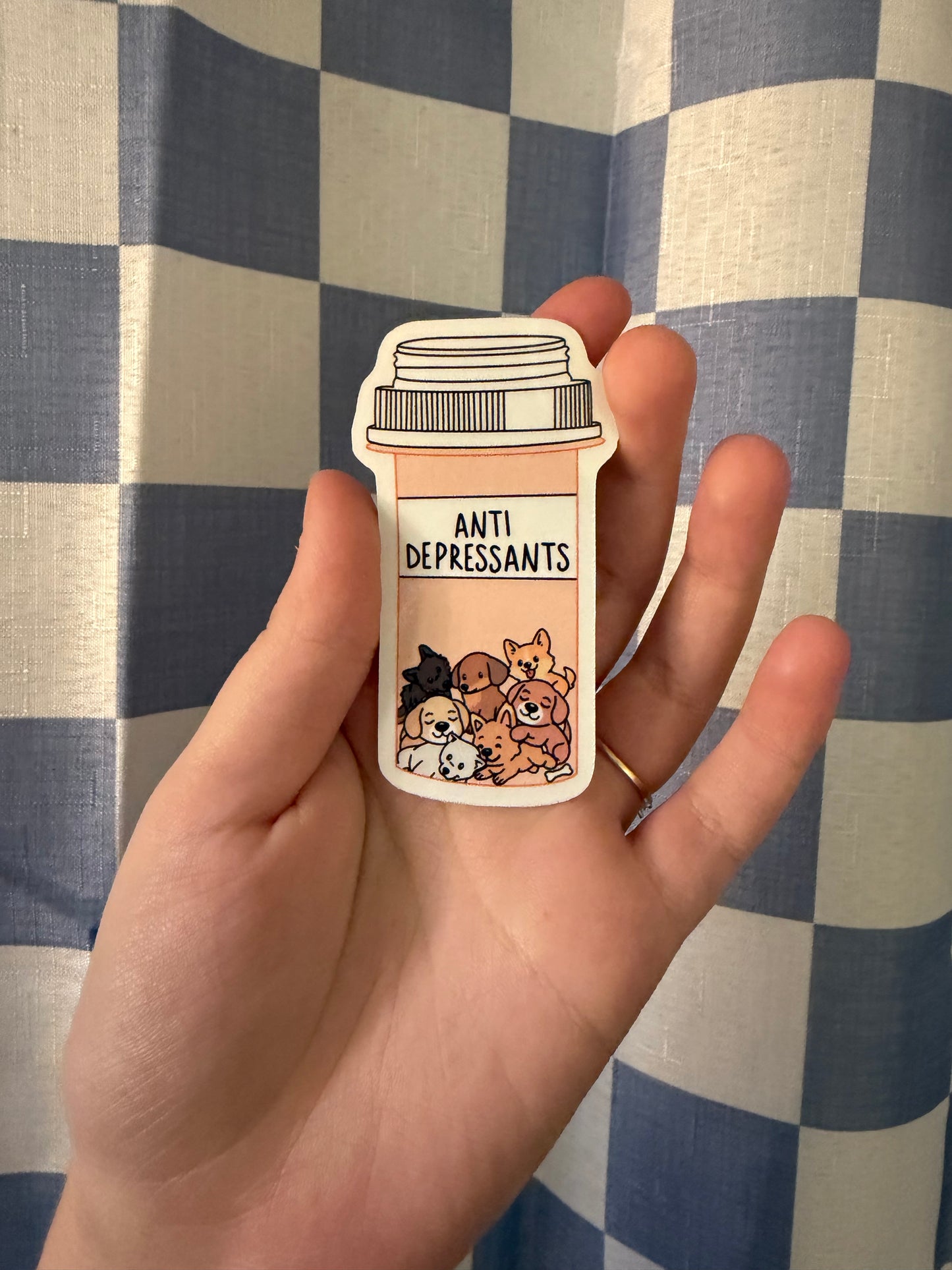 Dog Pill Bottle Sticker
