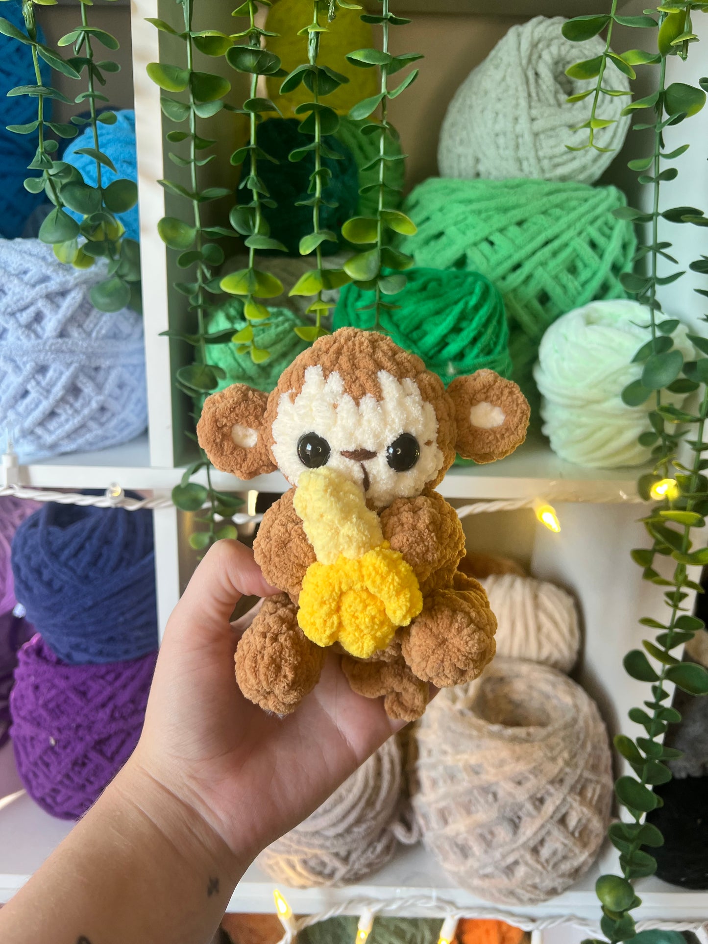 Baby Monkey With Banana
