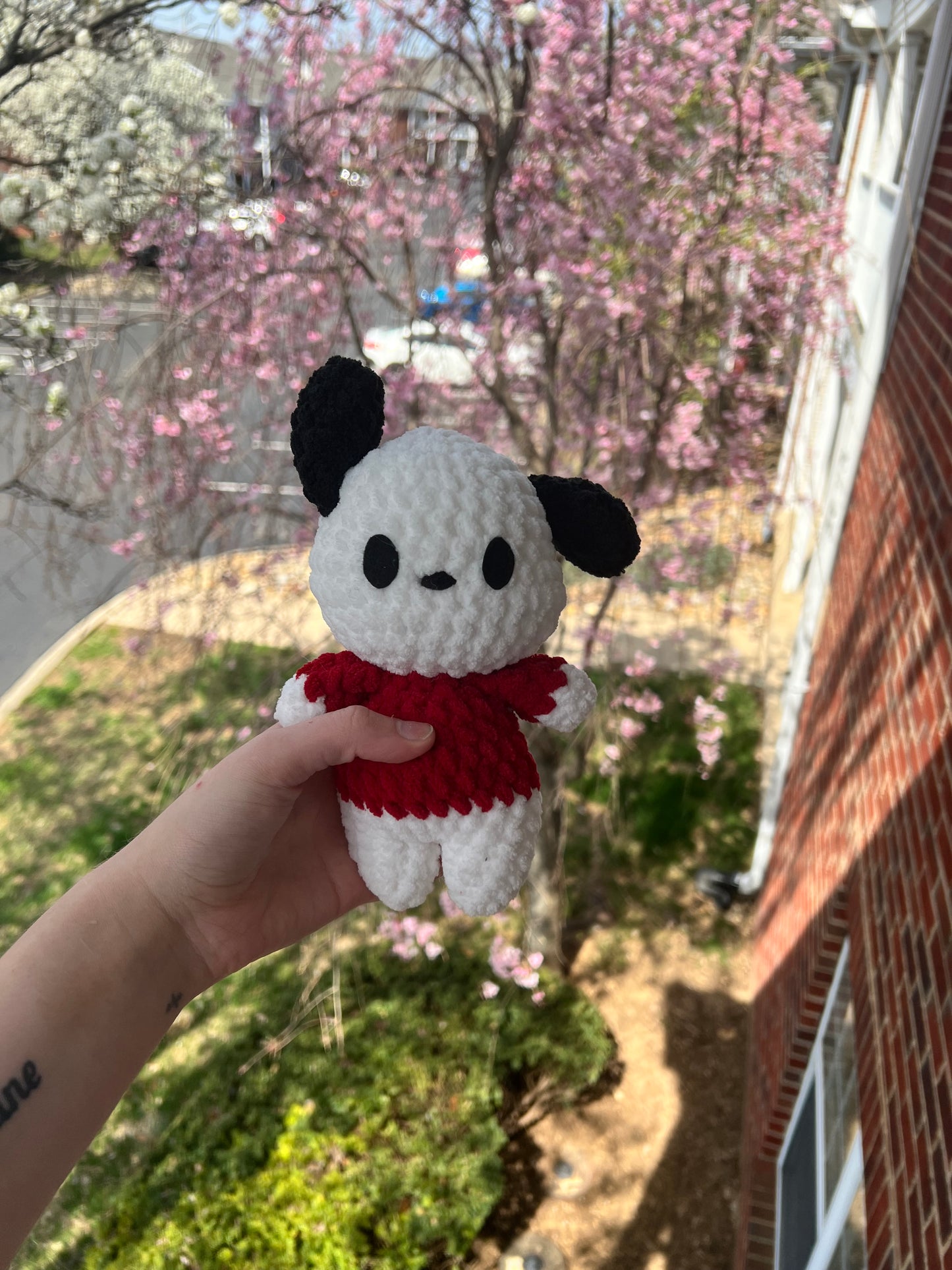 Crocheted Dog In Shirt