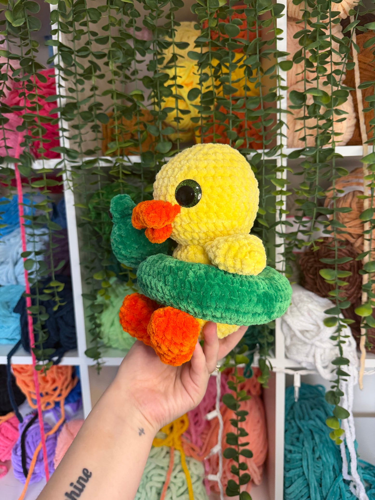 Duck in Frog Pool Float