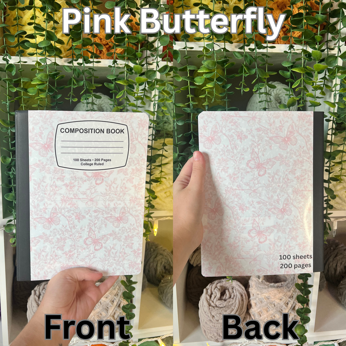 Pink Butterfly Notebook