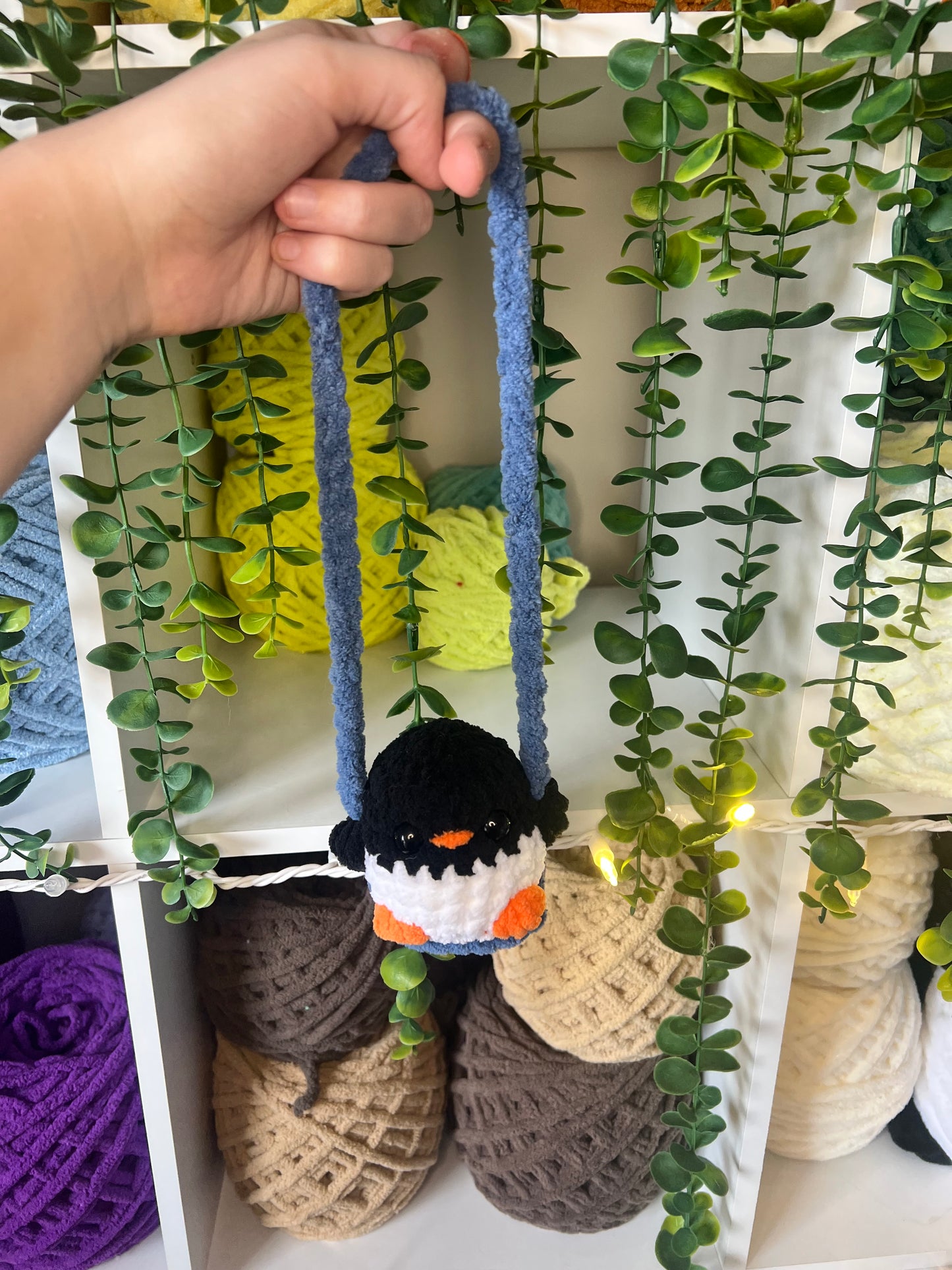 Penguin Rear View Mirror Hanger