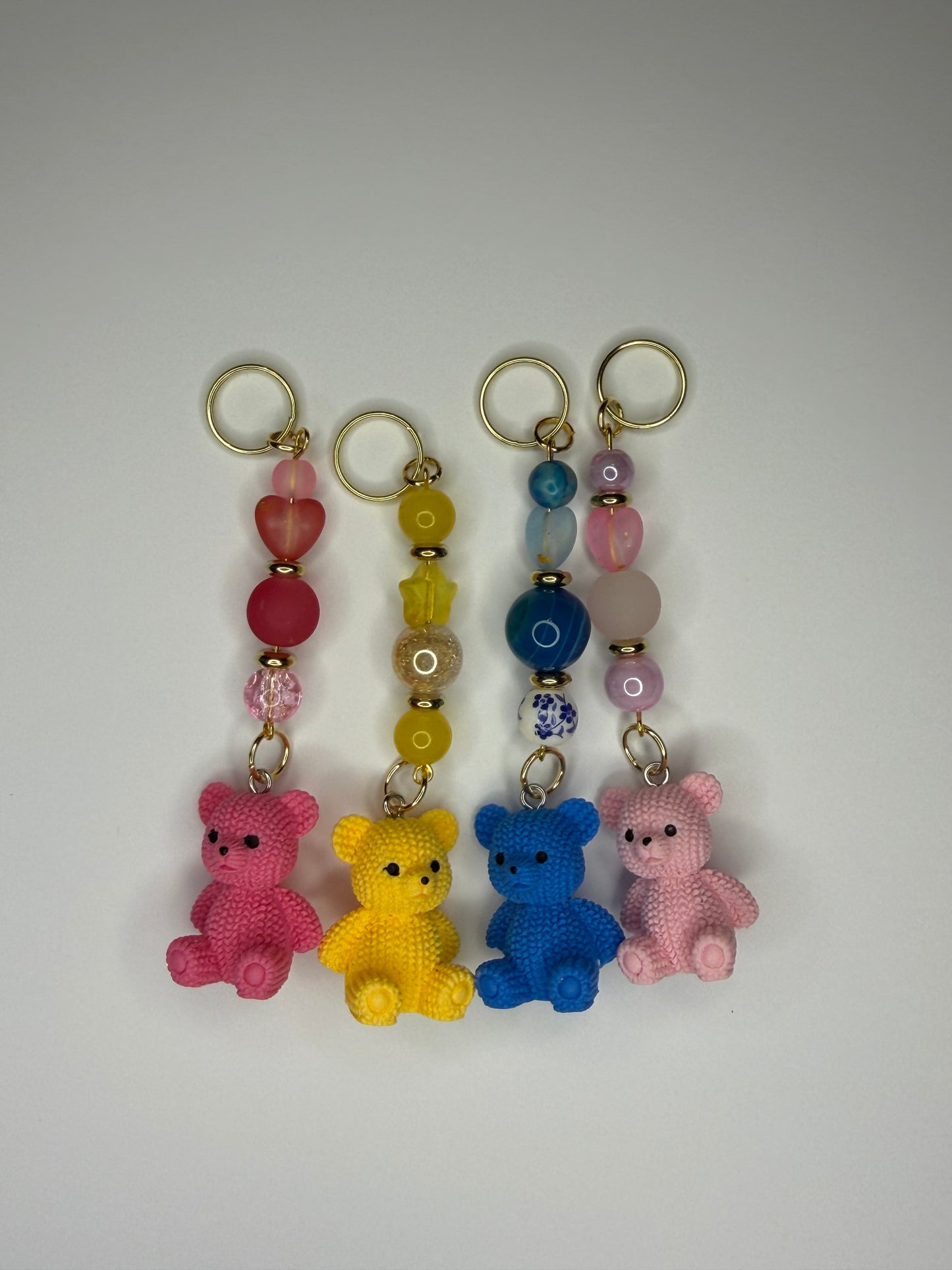 “Crochet” Teddy Bear Keychain/ Bag Charm