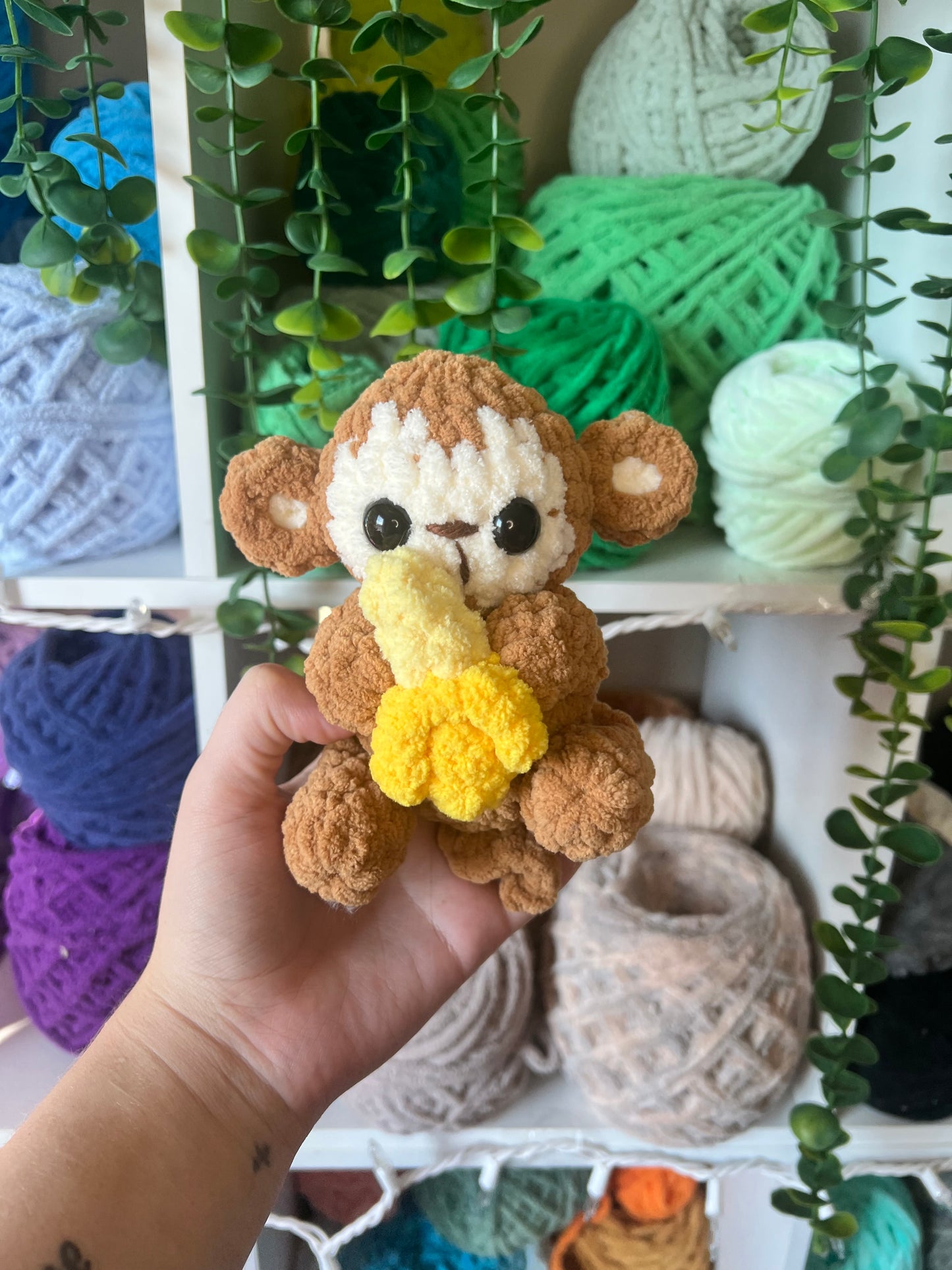 Baby Monkey With Banana