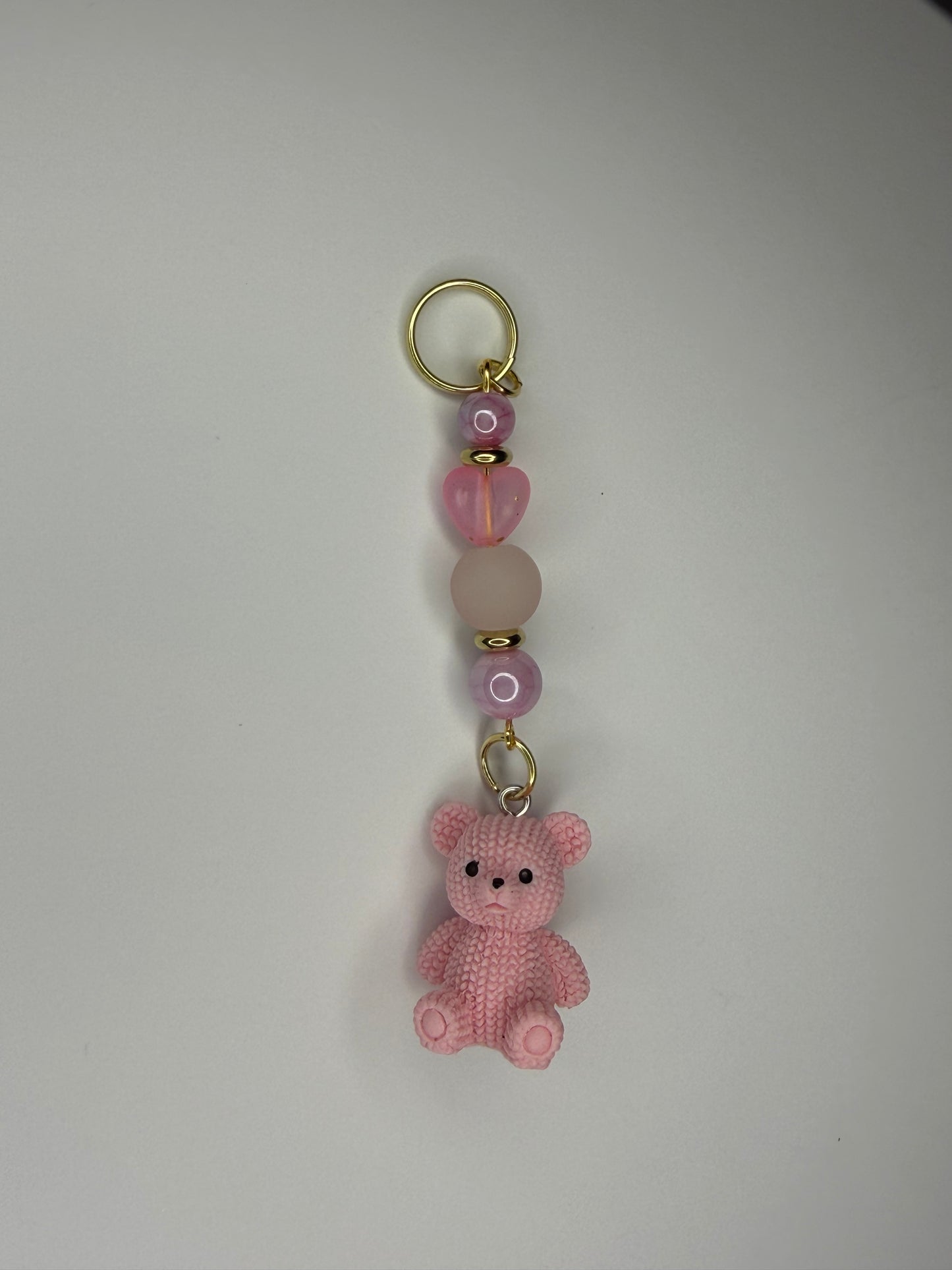 “Crochet” Teddy Bear Keychain/ Bag Charm