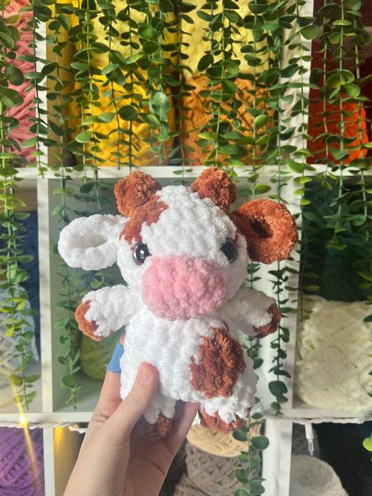 Brown and White Cow