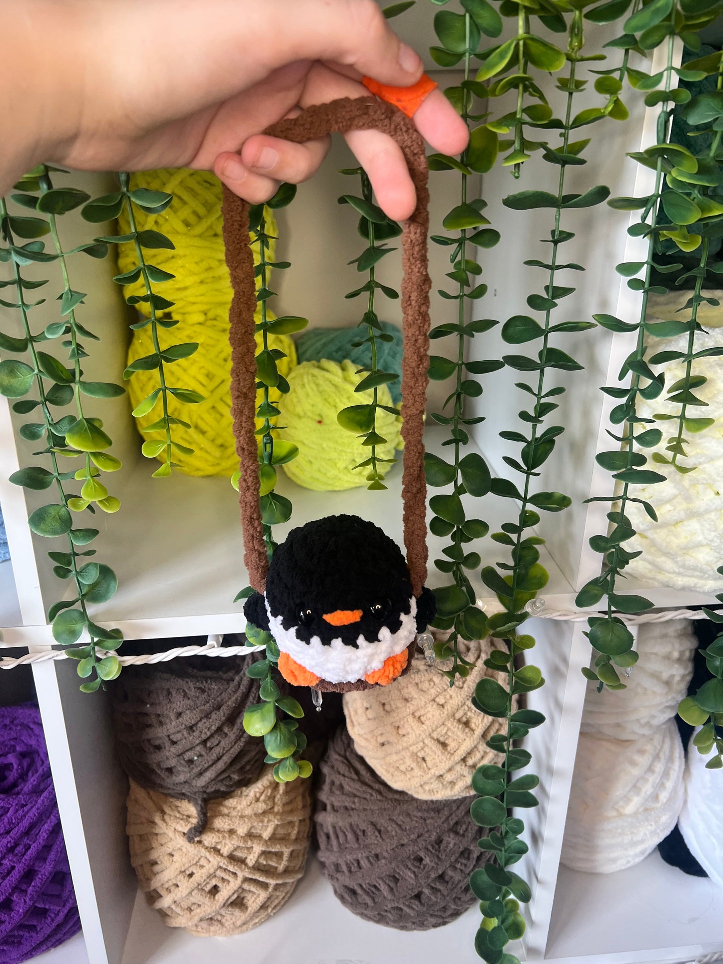 Penguin Rear View Mirror Hanger