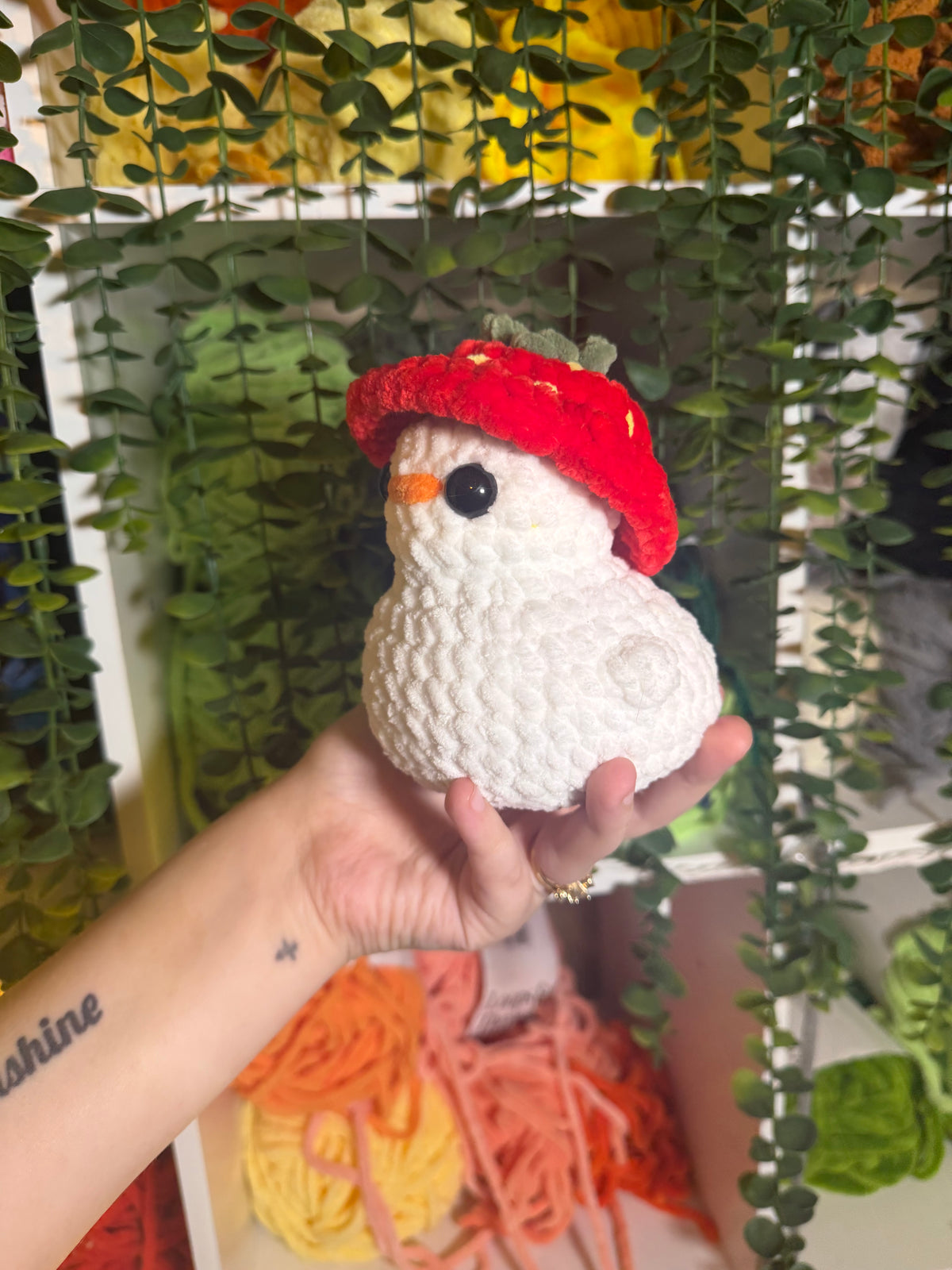 Chonky Duck with Strawberry Hat