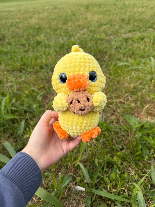 Duck Holding a Cookie