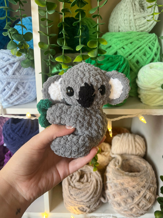 Baby Koala with Eucalyptus Leaf