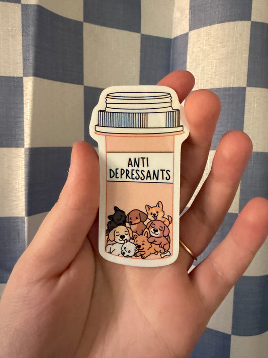 Dog Pill Bottle Sticker