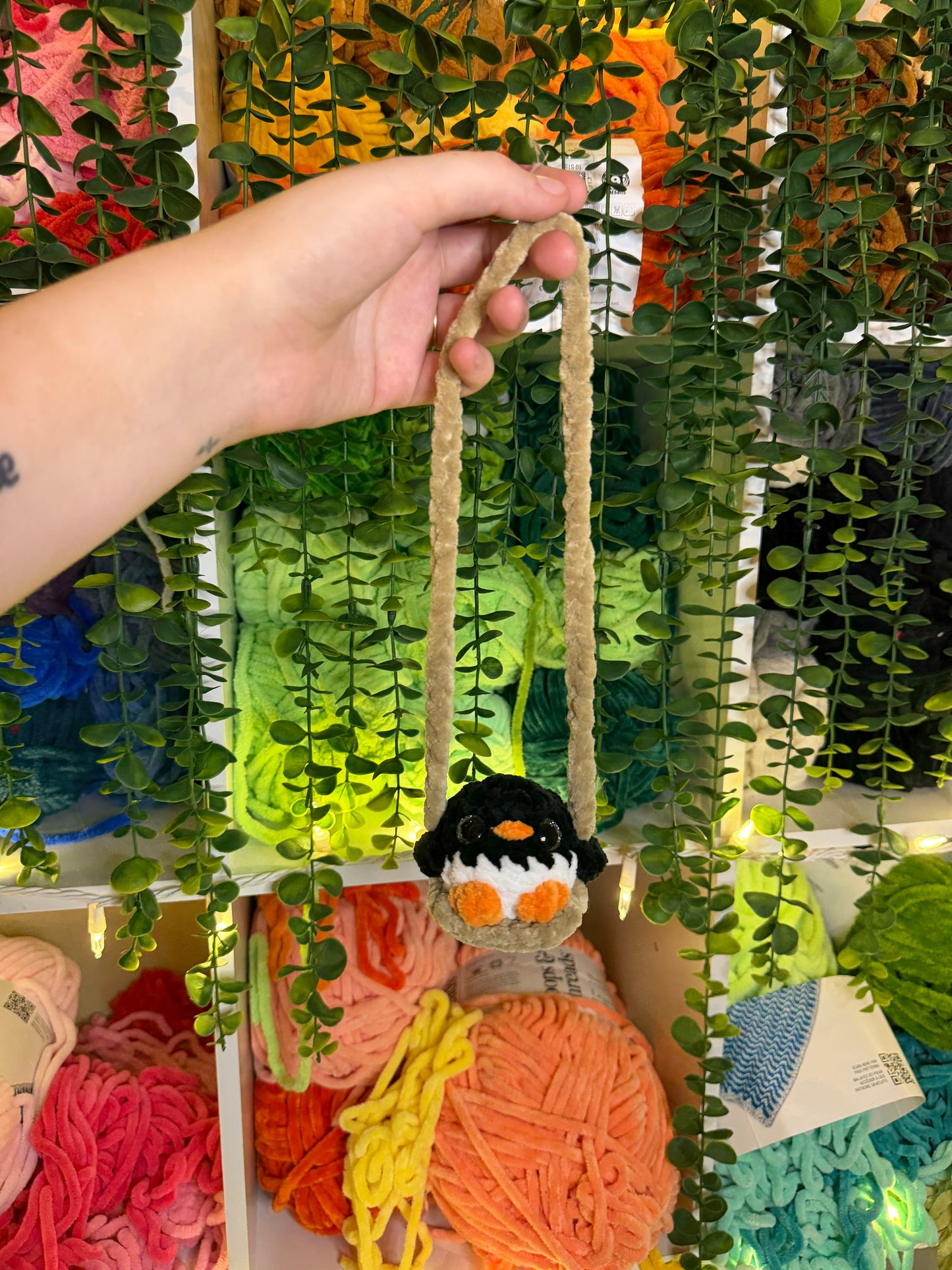 Penguin Rear View Mirror Hanger