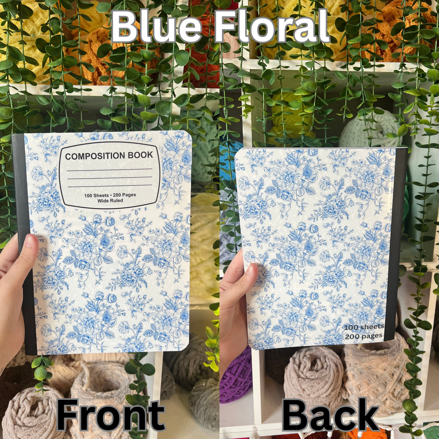 Blue Floral Notebook