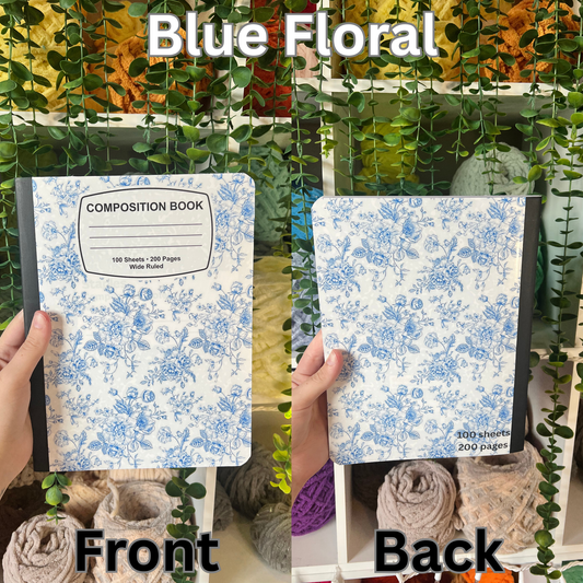 Blue Floral Notebook
