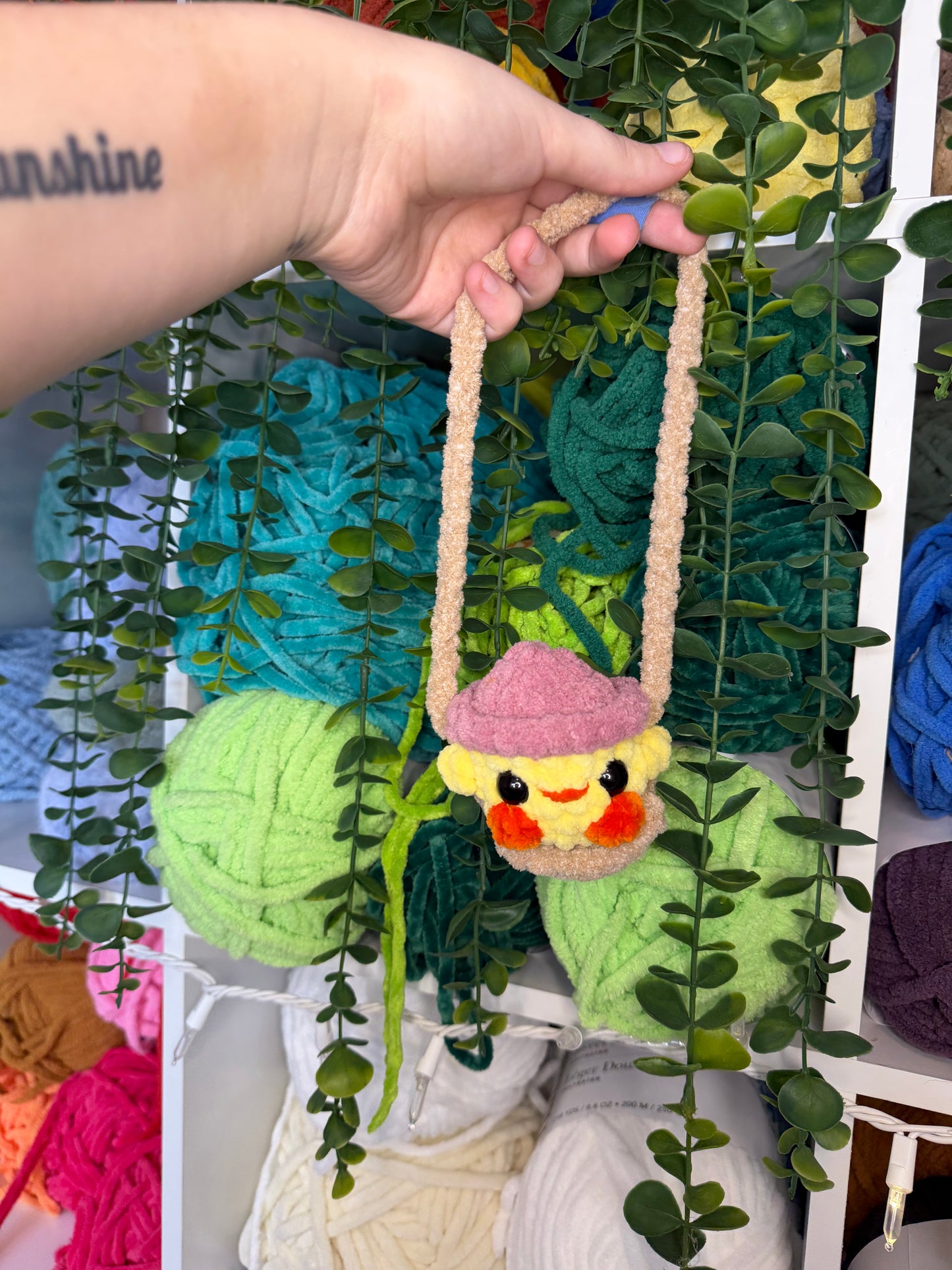 Chick in Hat Rear View Mirror Hangers