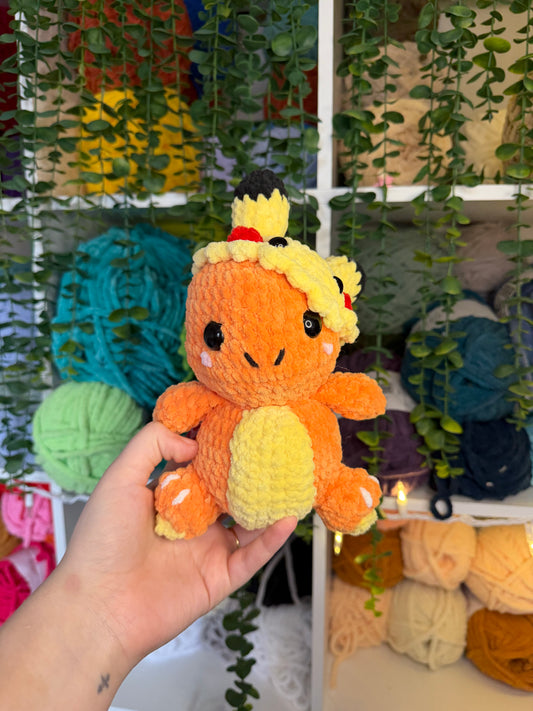 Fire Lizard in Electric Mouse Hat