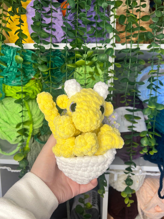 Yellow Dragon Snuggler in Egg