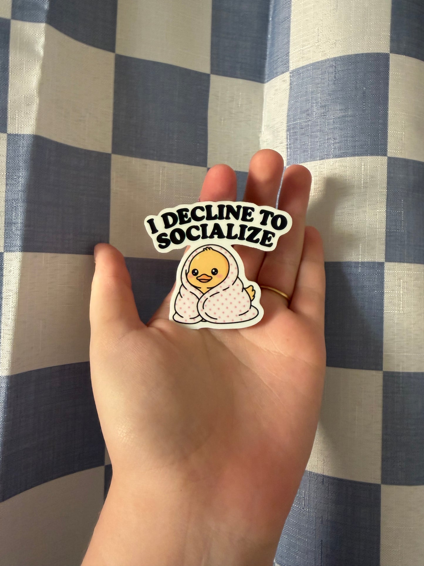 I Decline To Socialize Sticker
