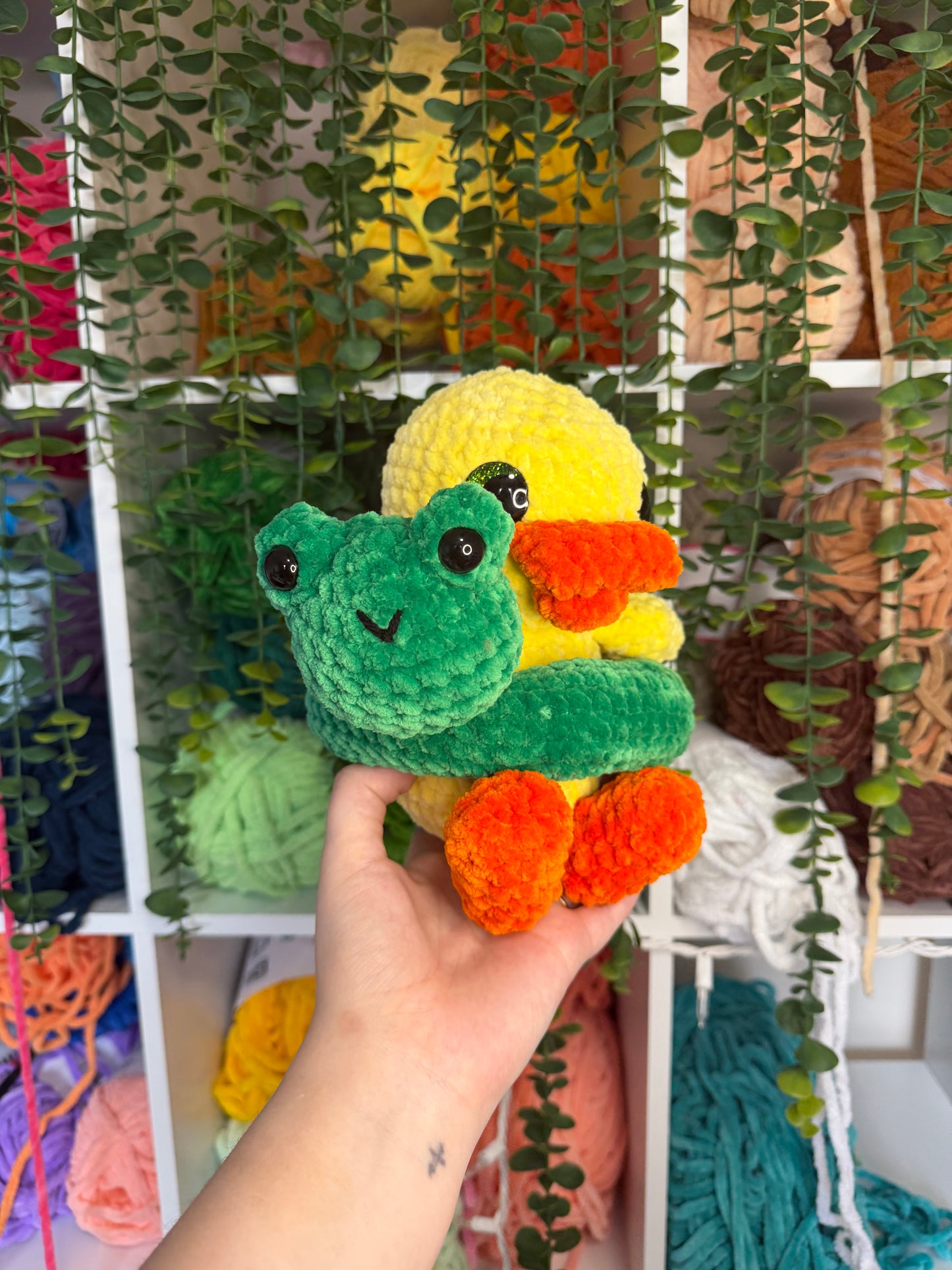 Duck in Frog Pool Float
