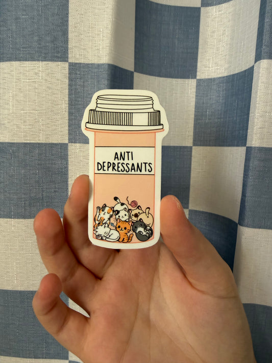 Cat Pill Bottle Sticker