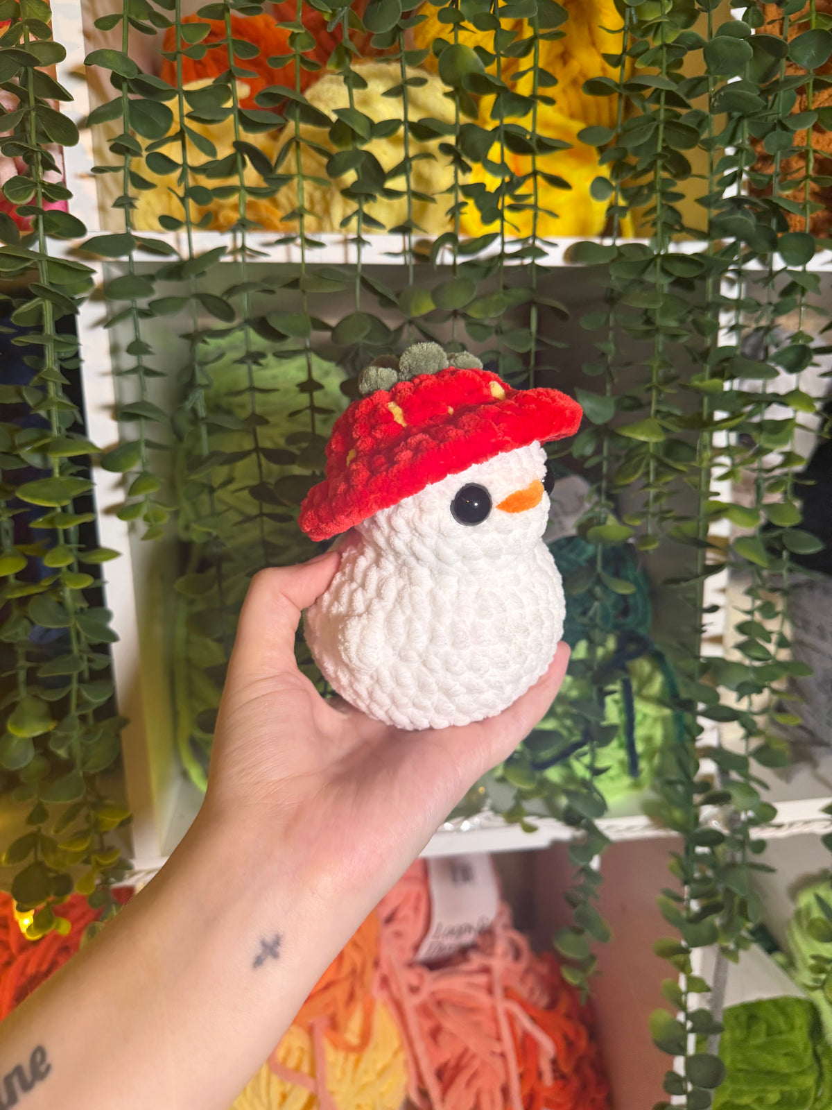 Chonky Duck with Strawberry Hat