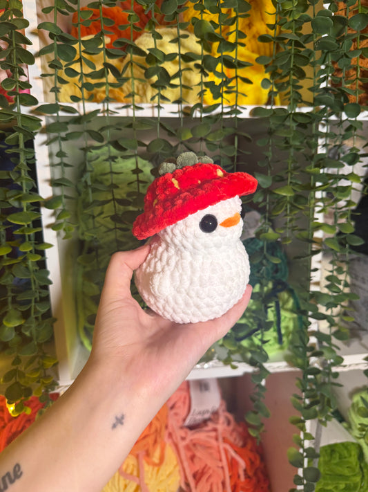 Chonky Duck with Strawberry Hat