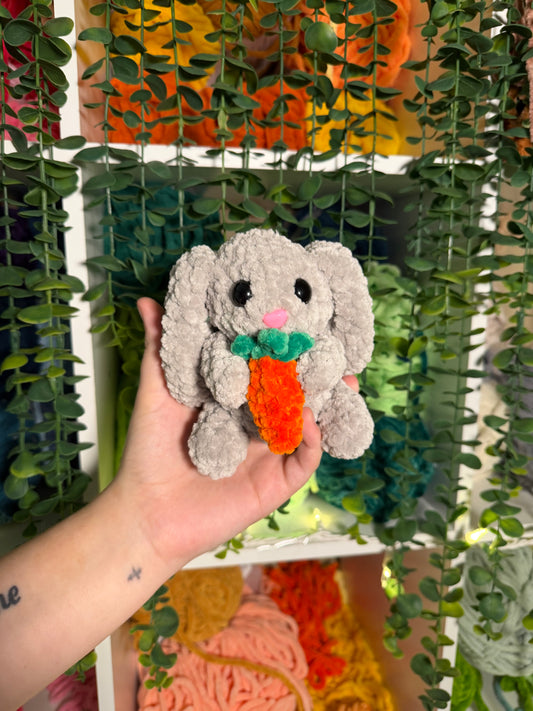 Baby Bunny Holding Carrot