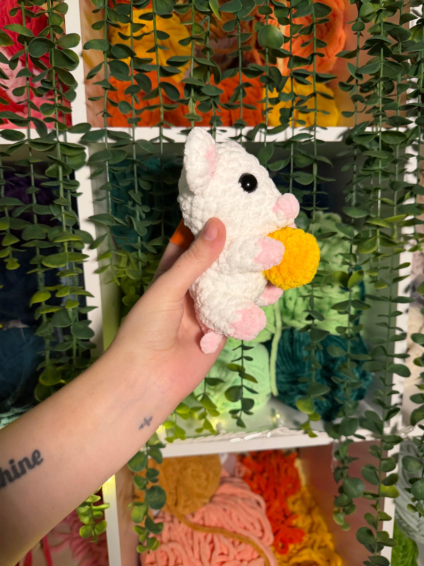 Baby Mouse Holding Cheese