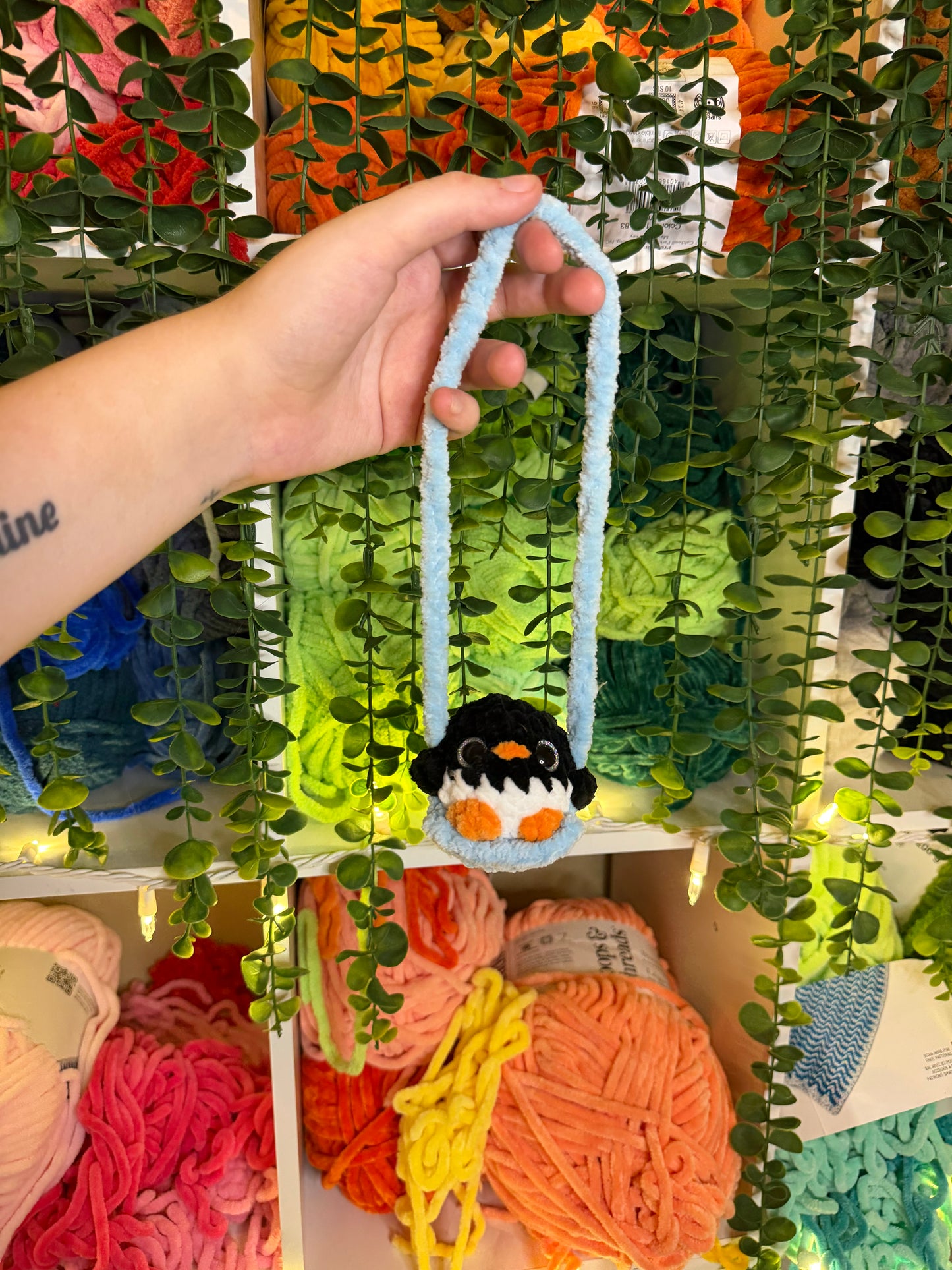 Penguin Rear View Mirror Hanger