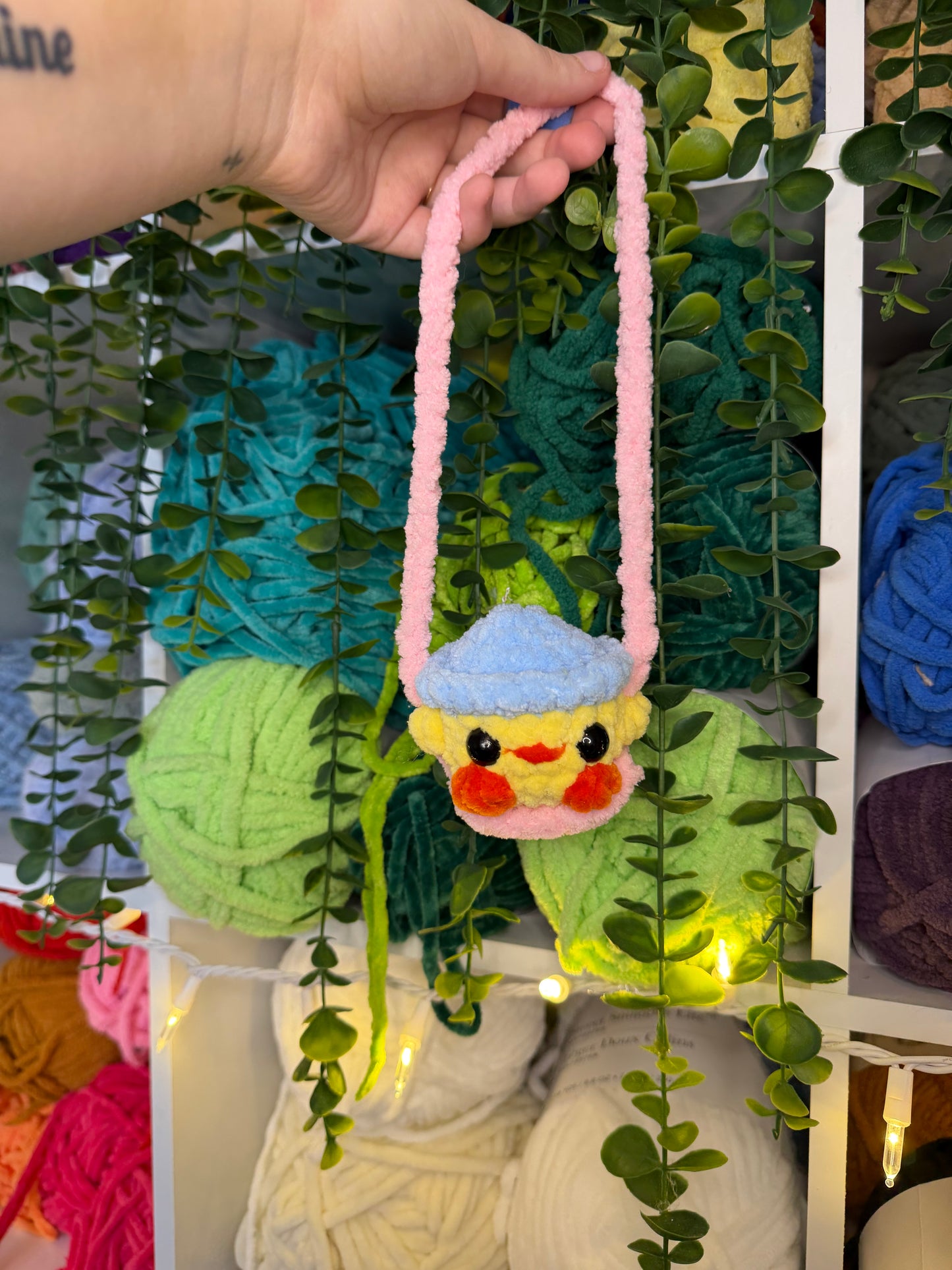 Chick in Hat Rear View Mirror Hangers