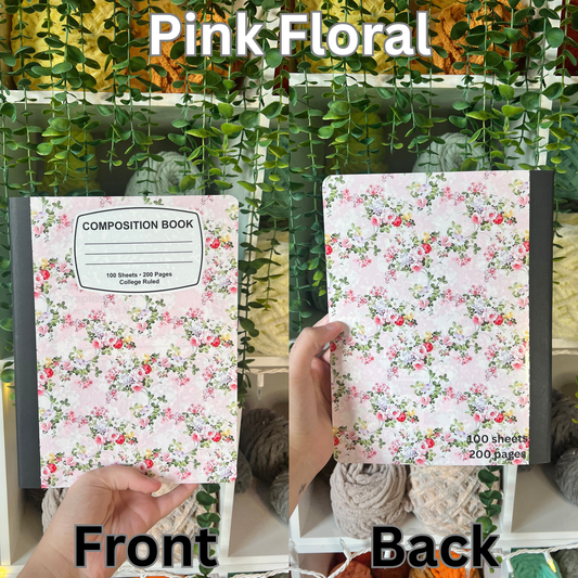 Pink Floral Notebook