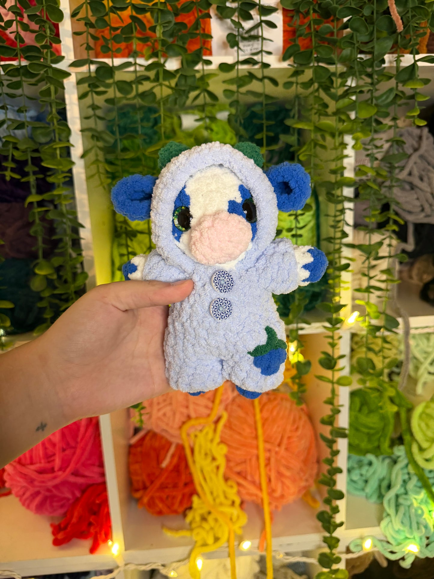 Blue Raspberry Cow in Pj’s