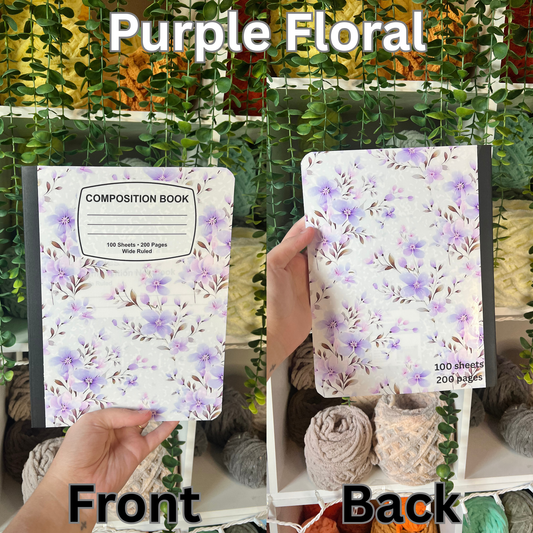 Purple Floral Notebook