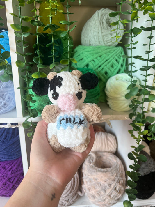 Baby Cow with Milk Carton