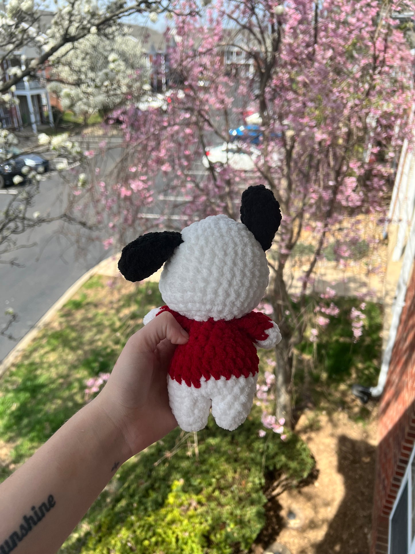 Crocheted Dog In Shirt