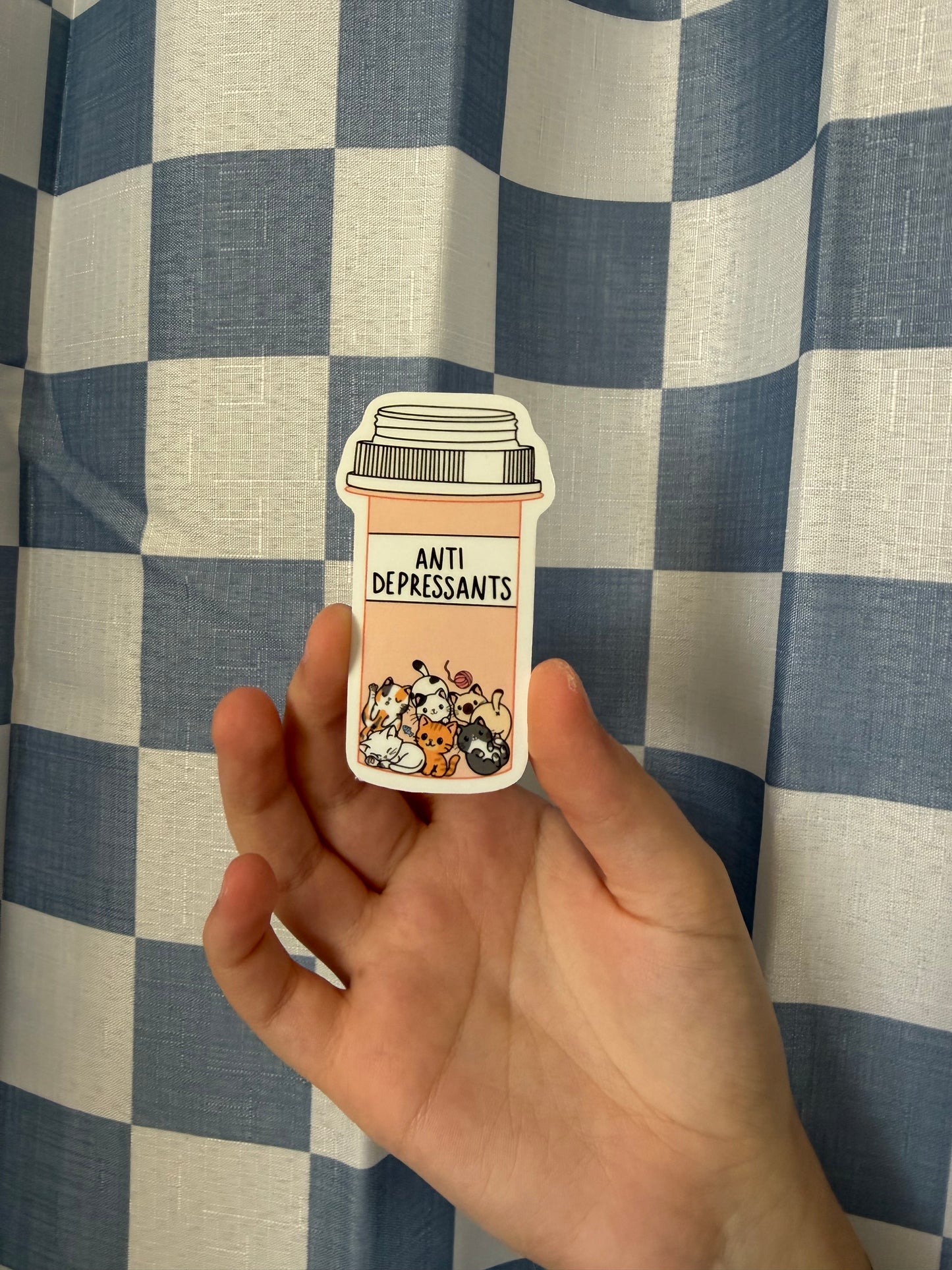 Cat Pill Bottle Sticker