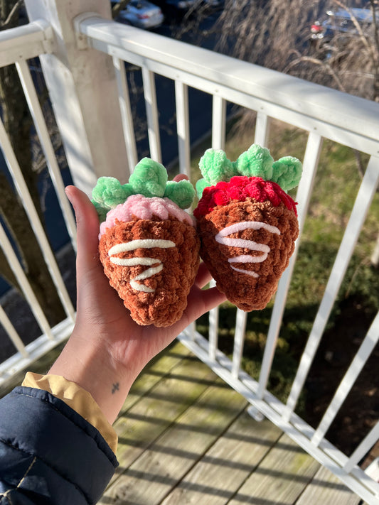 Large Chocolate Covered Strawberry Plushie