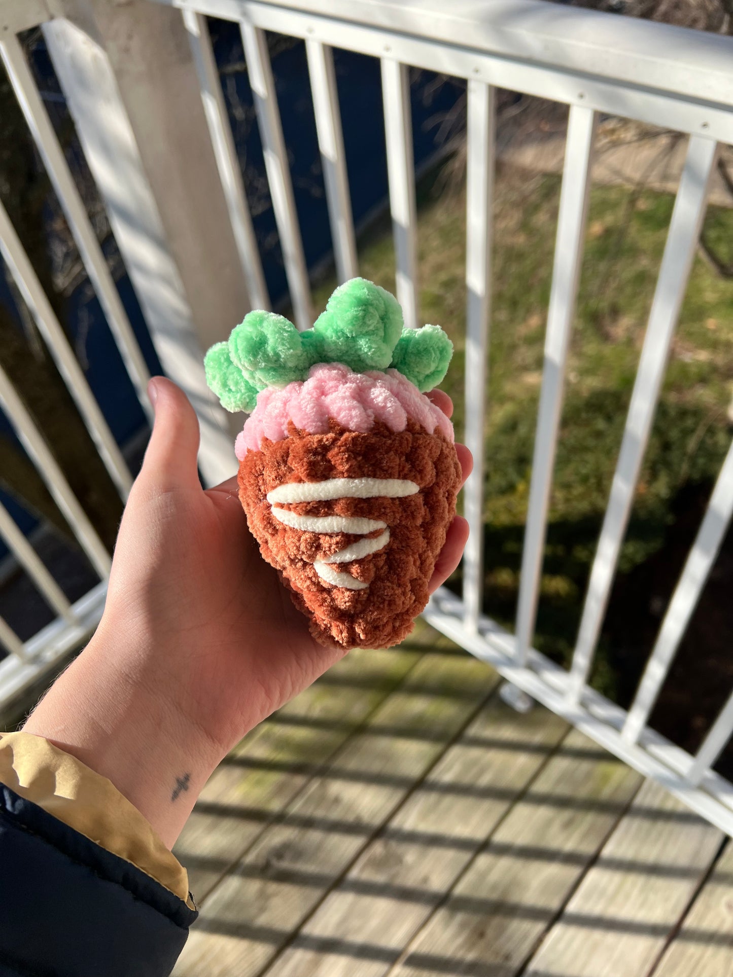 Large Chocolate Covered Strawberry Plushie