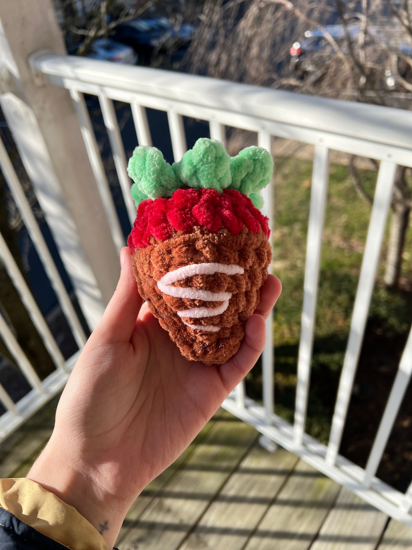 Large Chocolate Covered Strawberry Plushie